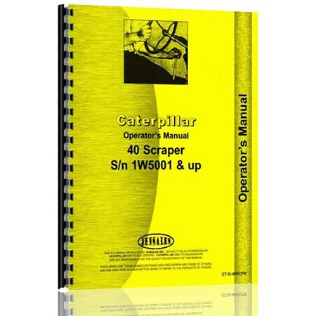 Fits Caterpillar 40 Scraper (1W5001 & Up) Parts Manual [Paperback] [Mar 11, 1977]